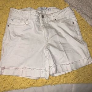 White Jean Shorts